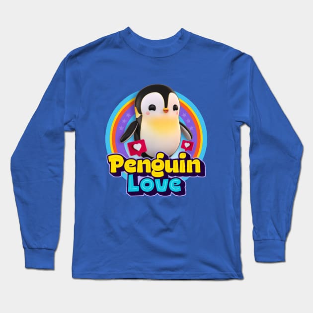 Penguin love Long Sleeve T-Shirt by Puppy & cute